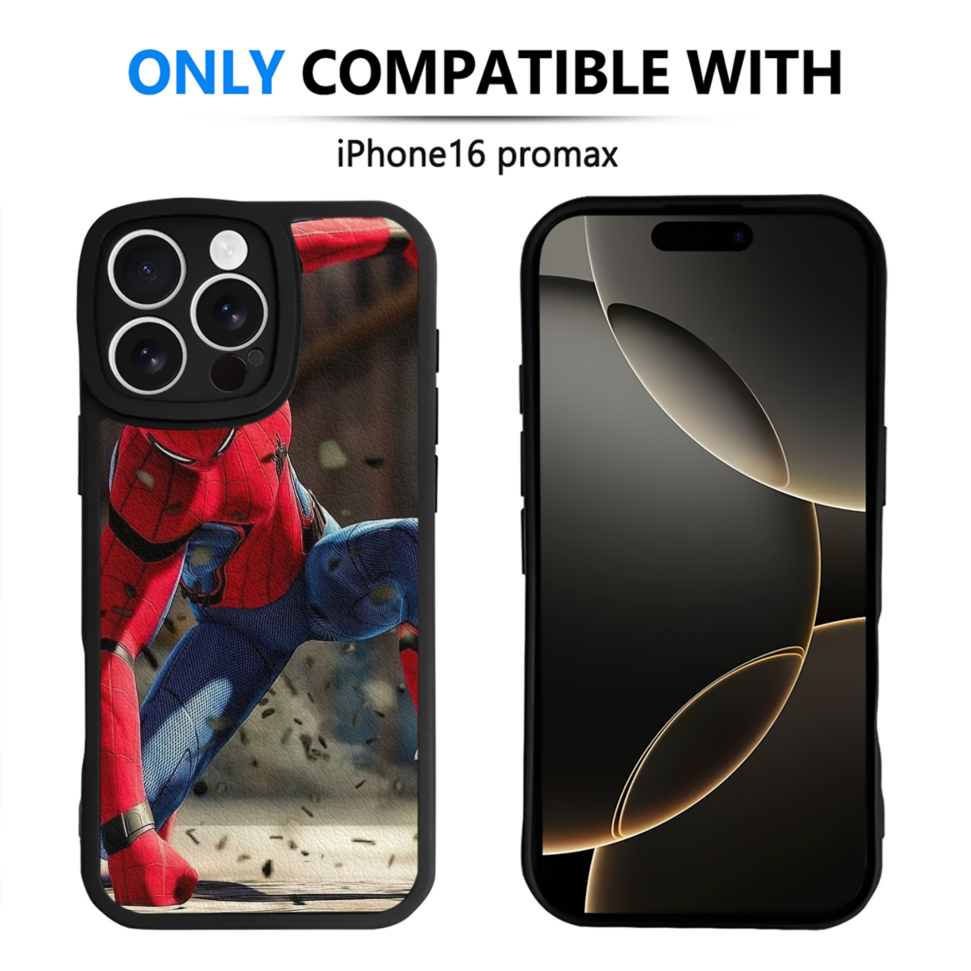 Spider Man スパイダーマン 【iPhone 16シリーズ対応】シリコンスマホケース（レザー調） 材質：シリコン